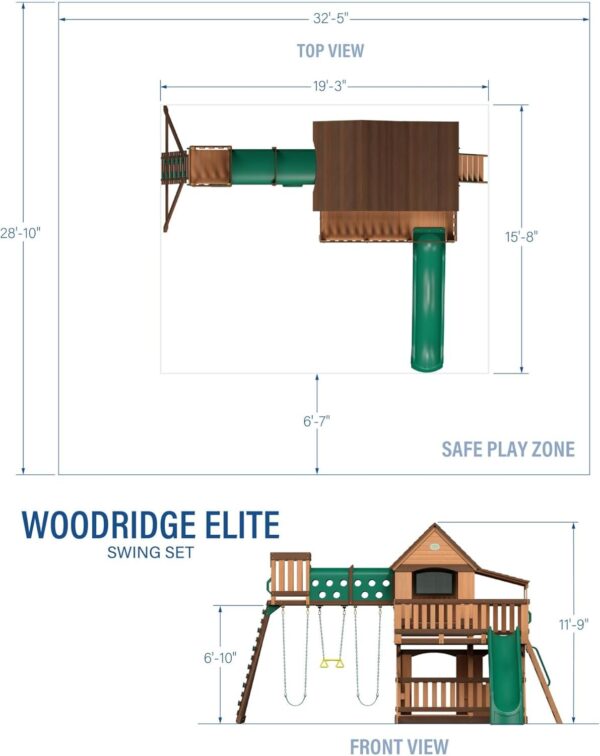 Backyard Discovery Woodridge Elite Cedar Swing Set/Playset