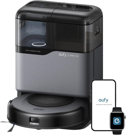 eufy C20 Omni, Robot Vacuum Cleaner With Mop, All-in-One Station,Ultra-Slim