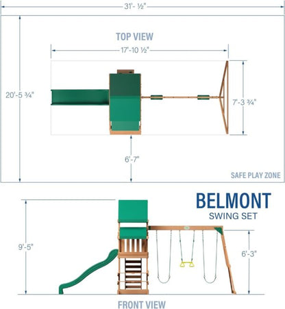 Backyard Discovery Belmont All Cedar Swing Set