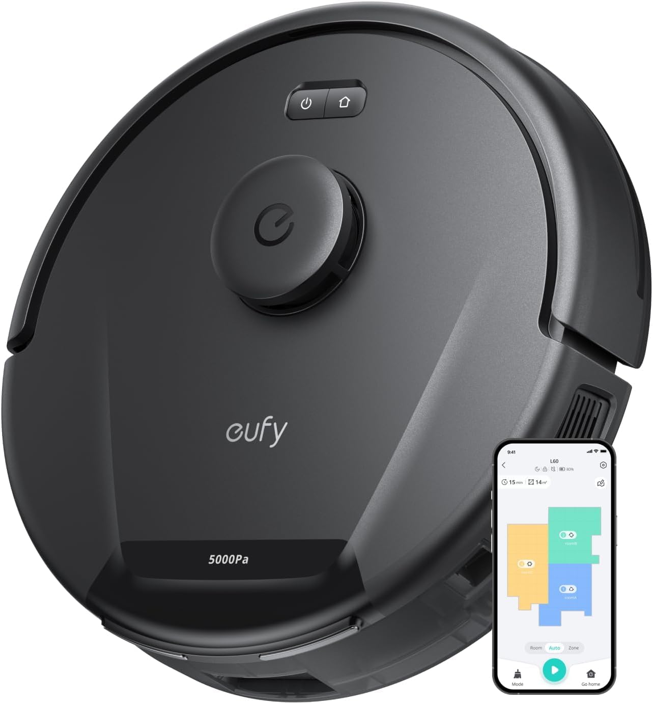 eufy L60 Robot Vacuum Cleaner, Dust,iPath Laser Navigation