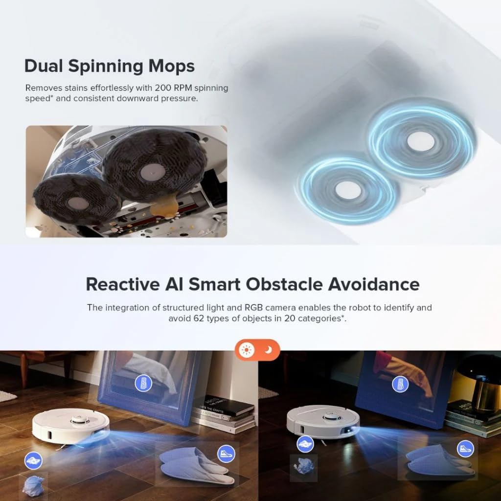 roborock Qrevo MaxV (with RDS) White Robot Vacuum Cleaner with Automatic Refill and Drying Station