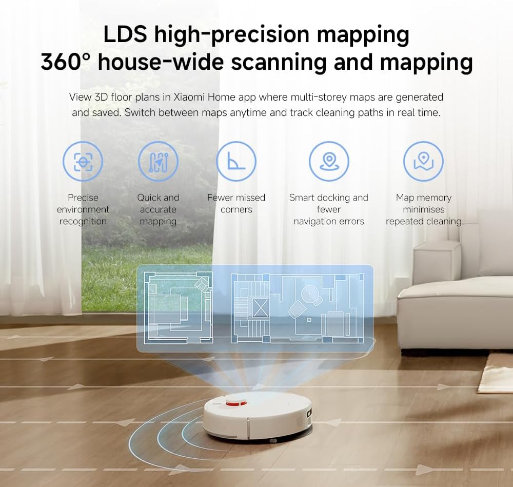 XIAOMI H40 Robot Vacuum Cleaner with Self Empty Station, 10000 Pa Suction