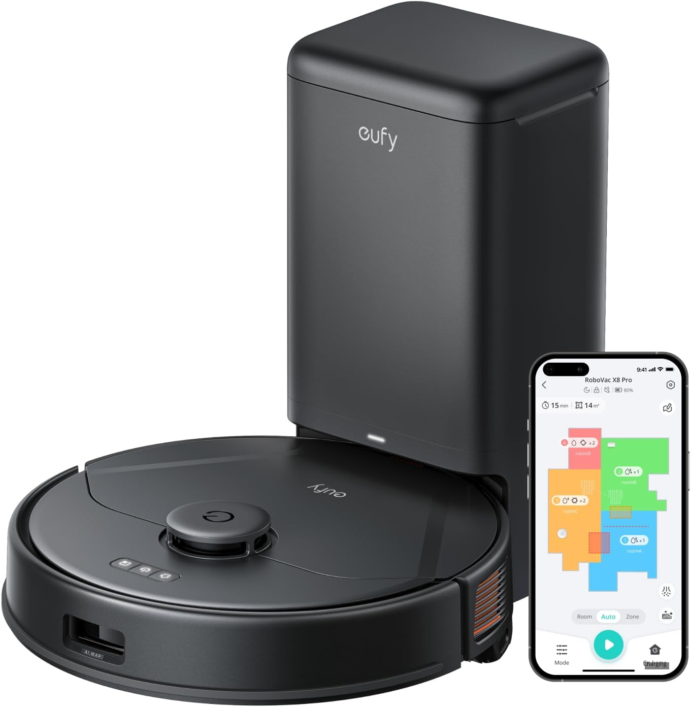 eufy X8 Pro Robot Vacuum Cleaner with Mop and Self-Empty Station