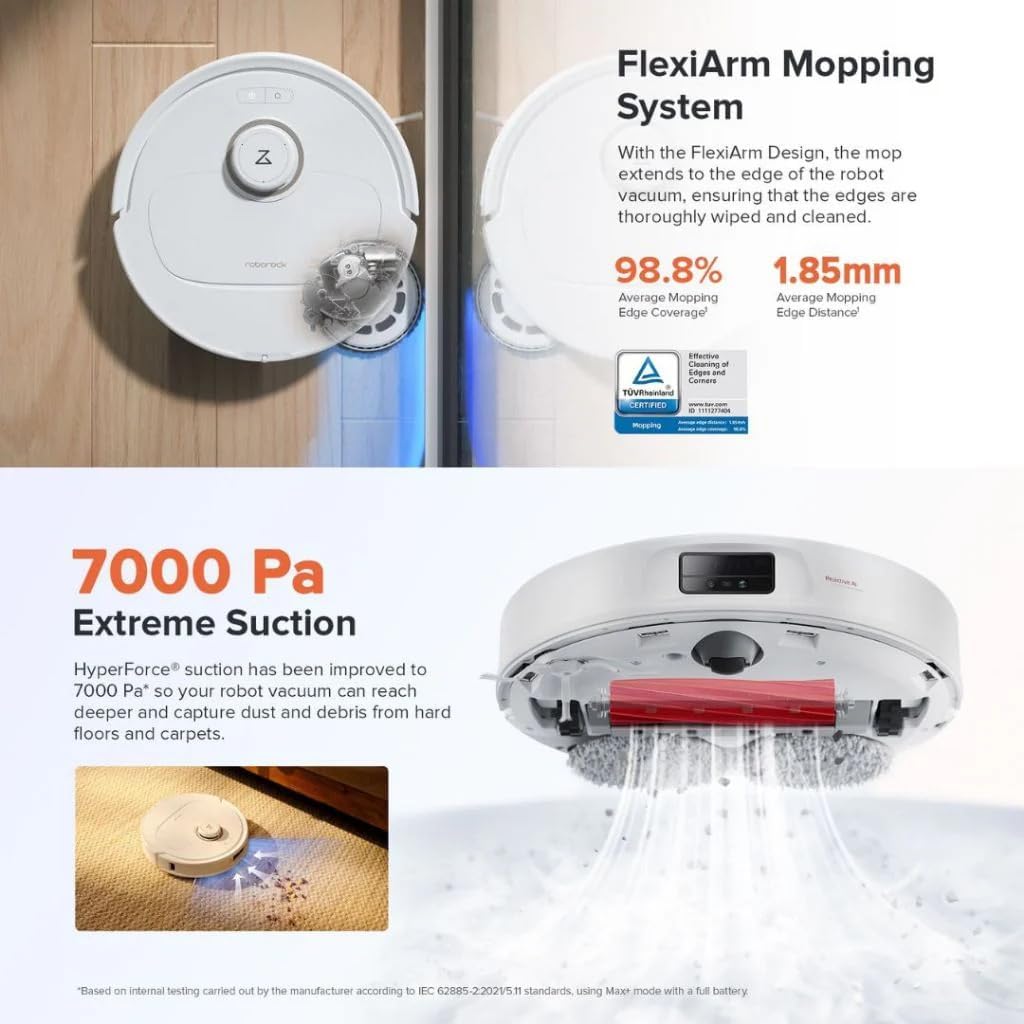 roborock Qrevo MaxV (with RDS) White Robot Vacuum Cleaner with Automatic Refill and Drying Station