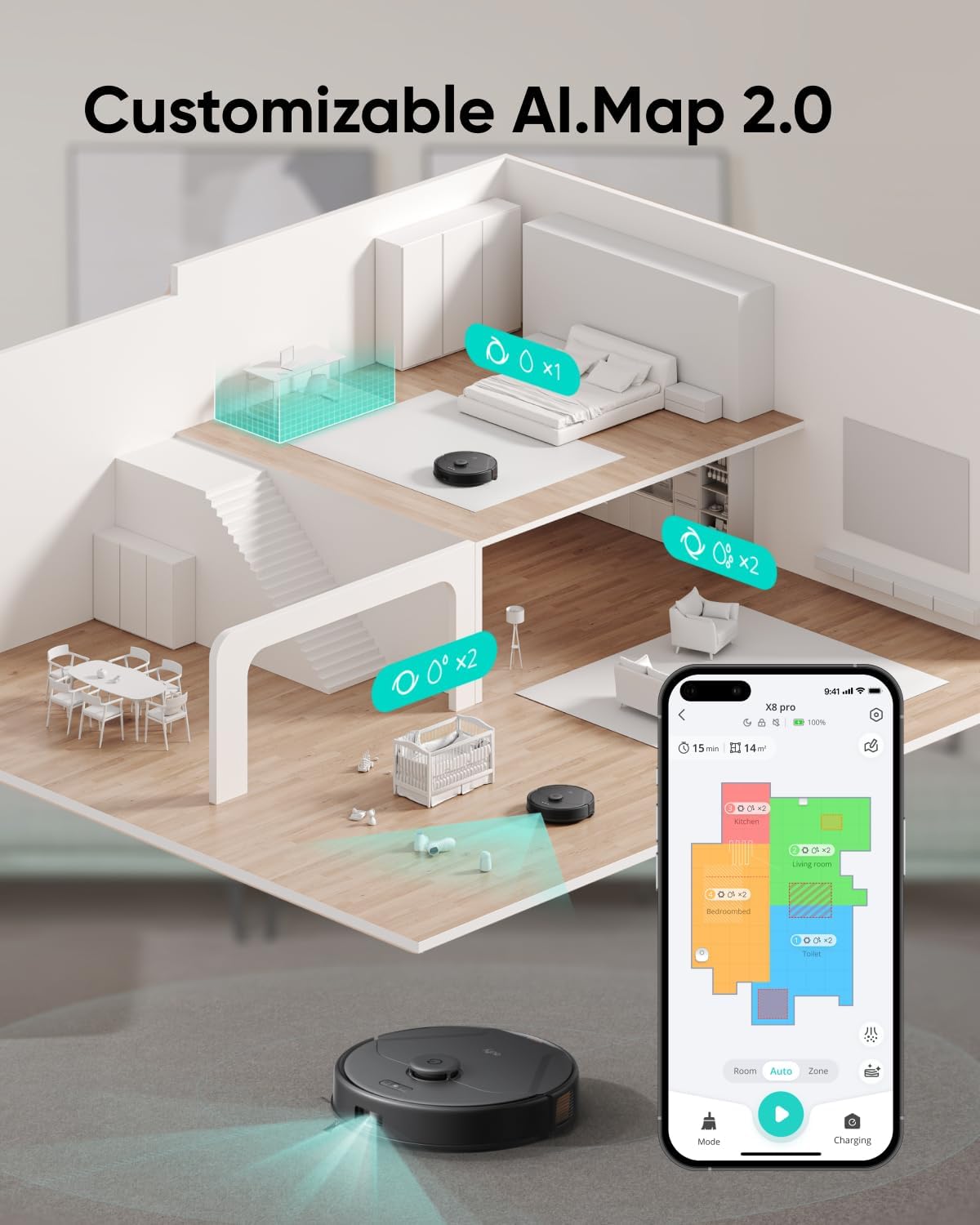 eufy X8 Pro Robot Vacuum Cleaner with Mop and Self-Empty Station