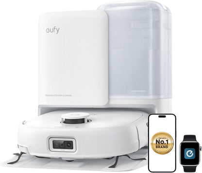 eufy E25 Omni, Robot Vacuum Cleaner with Mop,HydroJet Self-Clean Roller Mop