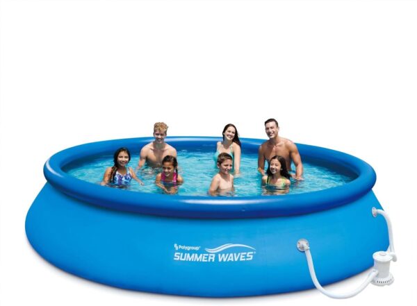 Summer Waves 15ft x 36in Quick Set Inflatable Outdoor Above Ground