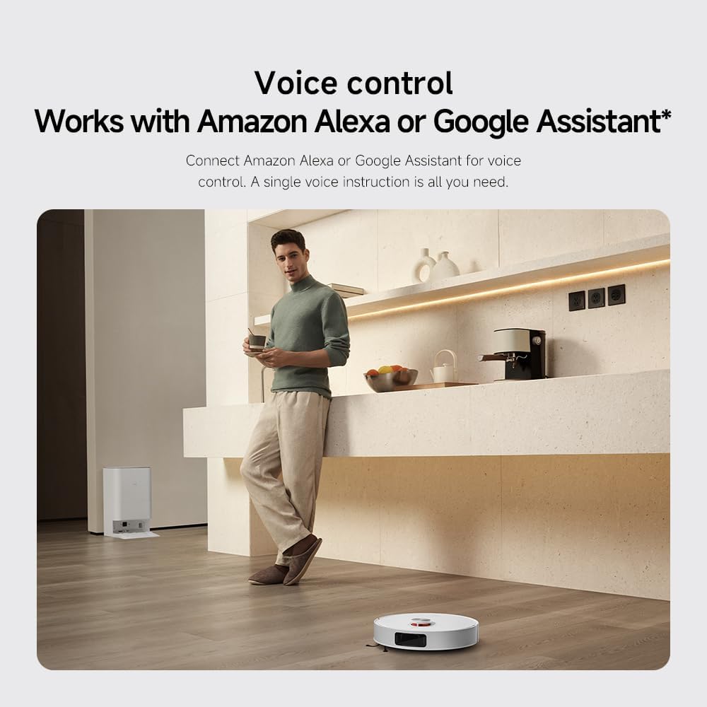 XIAOMI Robot Vacuum X20 Pro – Smart 2-in-1 Vacuum & Mop with Auto-Empty Dock, AI Obstacle Avoidance, 8000Pa Suction, LDS Laser Navigation, App & Voice Control, UK Version – White