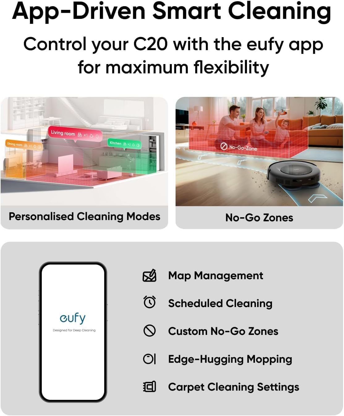 eufy C20 Omni, Robot Vacuum Cleaner With Mop, All-in-One Station,Ultra-Slim