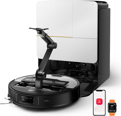roborock Saros Z70 Robot Vacuum and Mop, OmniGrip Mechanical Arm, AI-Powered, 22,000Pa, 3.14'' Ultra Slim, FlexiArm Riser Technology, AdaptiLift Chassis, Obstacle Avoidance, Multifunctional Dock 4.0