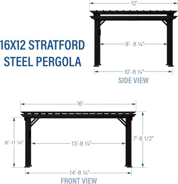 Stratford Traditional Steel Pergola