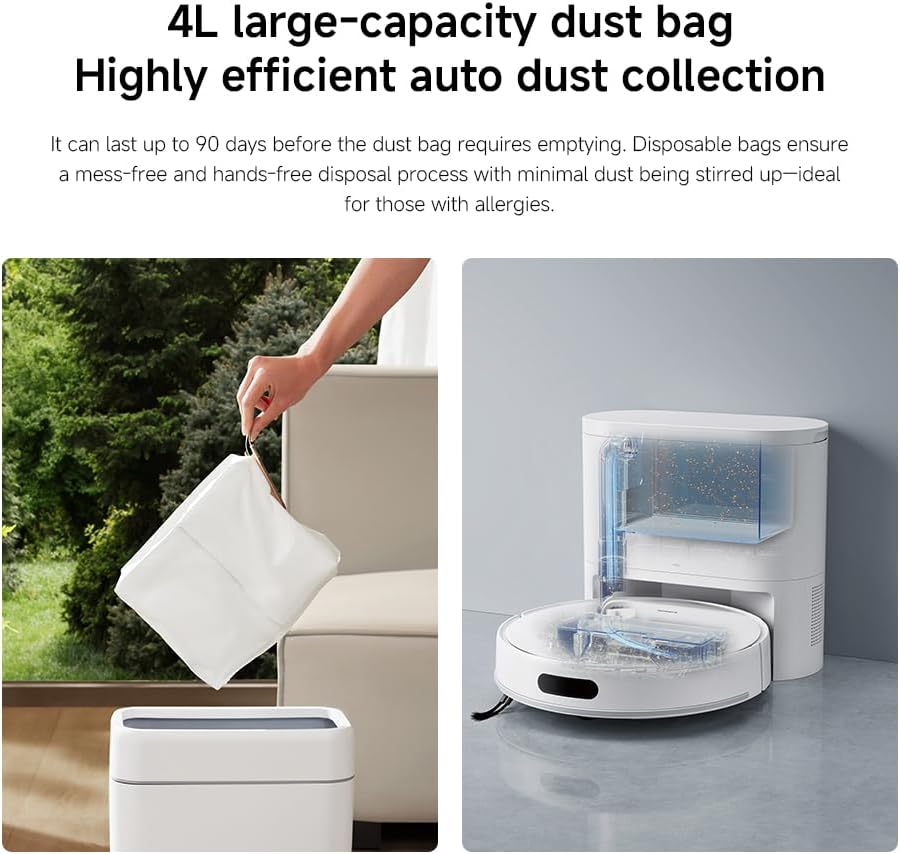 XIAOMI H40 Robot Vacuum Cleaner with Self Empty Station, 10000 Pa Suction