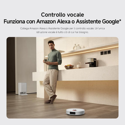 XIAOMI Robot Vacuum X20 Pro – Smart 2-in-1 Vacuum & Mop with Auto-Empty Dock, AI Obstacle Avoidance, 8000Pa Suction, LDS Laser Navigation, App & Voice Control, UK Version – White