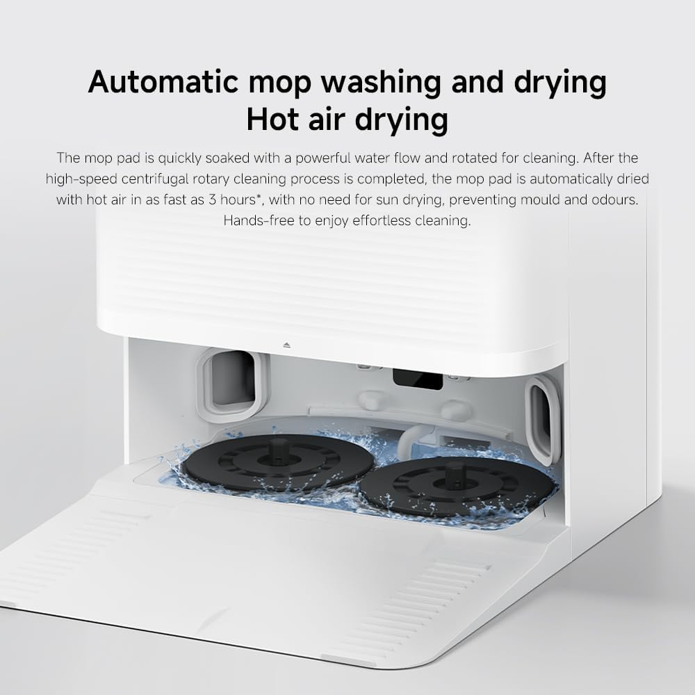 XIAOMI Robot Vacuum X20 Pro – Smart 2-in-1 Vacuum & Mop with Auto-Empty Dock, AI Obstacle Avoidance, 8000Pa Suction, LDS Laser Navigation, App & Voice Control, UK Version – White