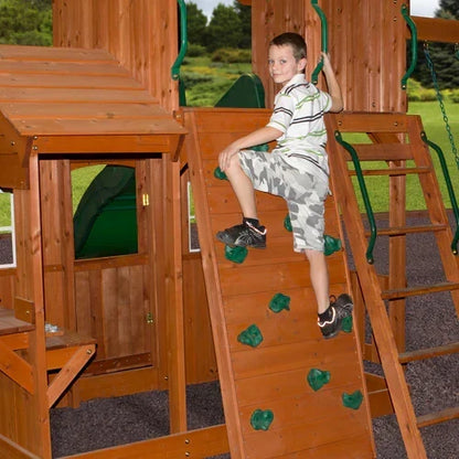 Backyard Discovery Shenandoah Cedar Wood Swing Set Slide