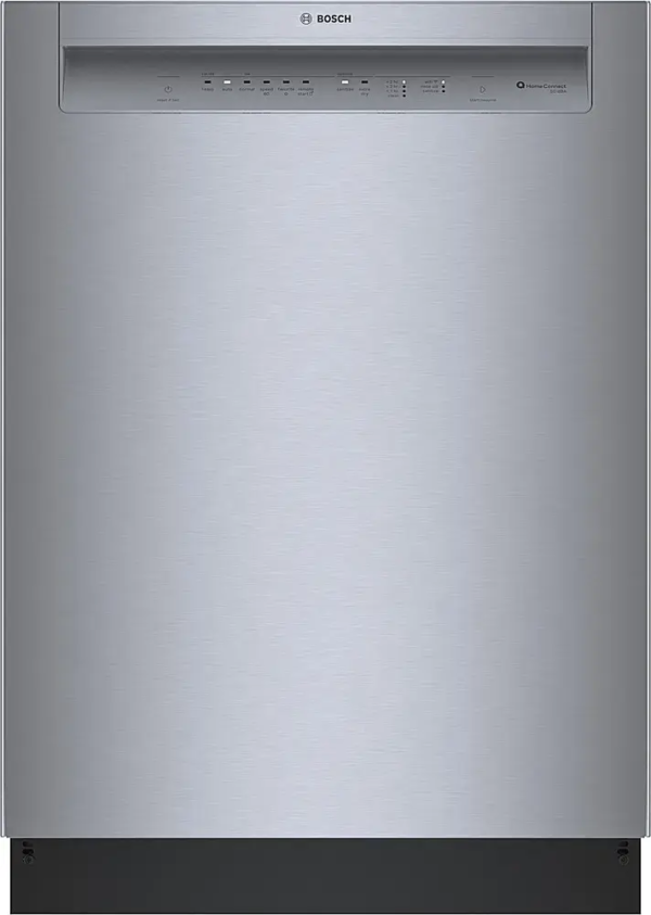 Bosch – 100 Series 24″ Front Control Smart Built-In Hybrid Tub Dishwasher with PureDry, 50 dBA – Stainless Steel