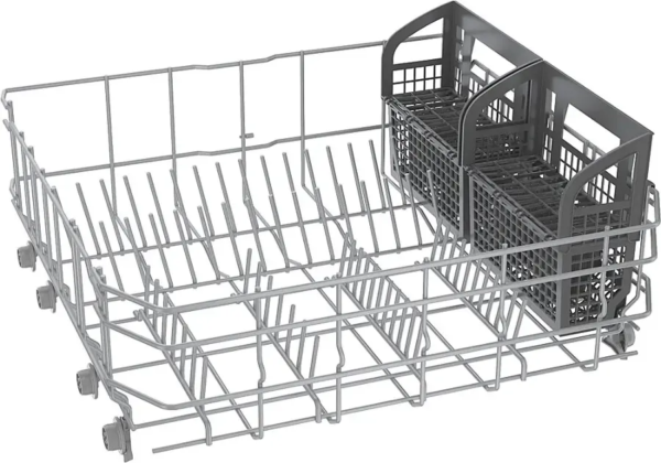 Bosch – 100 Series 24″ Front Control Smart Built-In Hybrid Tub Dishwasher with PureDry, 50 dBA – Stainless Steel