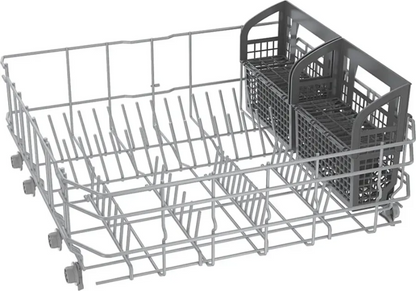 Bosch – 100 Series 24″ Front Control Smart Built-In Hybrid Tub Dishwasher with PureDry, 50 dBA – Stainless Steel