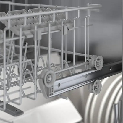 Bosch – 100 Series 24″ Front Control Smart Built-In Hybrid Tub Dishwasher with PureDry, 50 dBA – Stainless Steel