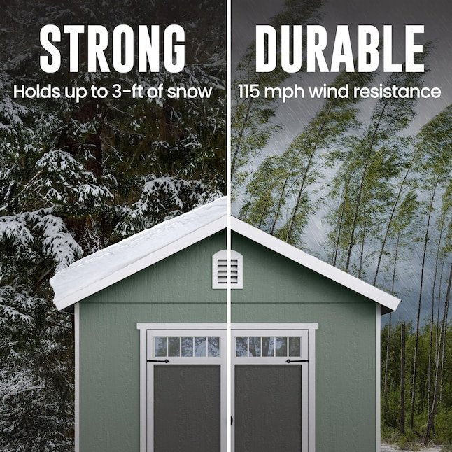 Heartland Asheville 10-ft x 12-ft Gable Style Wood Outdoor Storage Shed