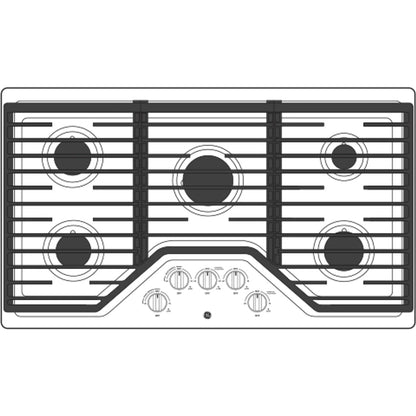 36 In. 5 Burners Gas Range