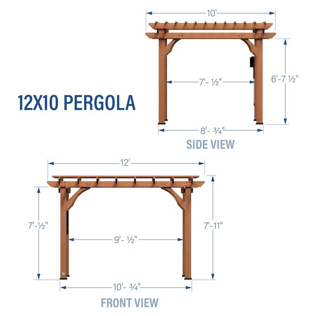 Backyard Discovery 10′ x 12′ Cedar Pergola