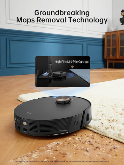 DREAME L30 Ultra Robot Vacuum Cleaner, 57.8°C Hot Water Mop Self-Cleaning, Mop Self-Drying, Mop Extend, Lifting, Refilling, Auto Empty, 7300Pa Suction Power, AI Action and 3D Navigation