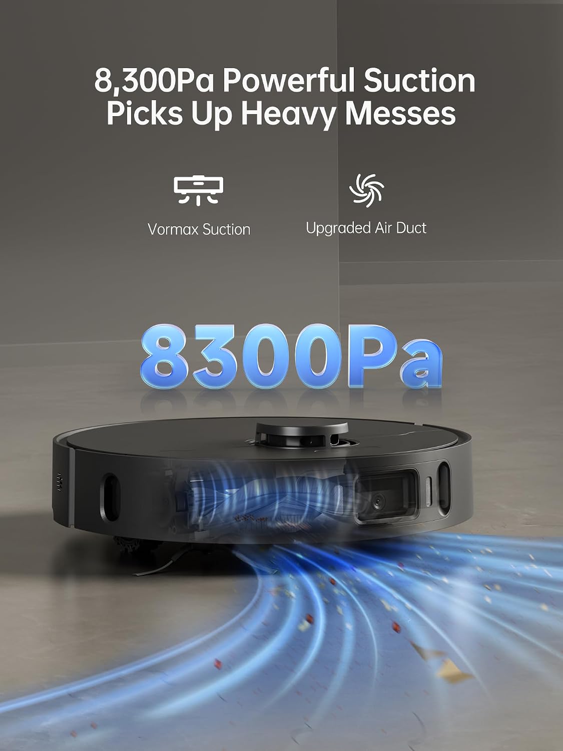 DREAME X30 Ultra Robot Vacuum Cleaner with Detachable and Lift-Up Mop, Auto Empty Robot and Mop Combo with Side Brush, 8300Pa Suction, Self-Cleaning Mop and