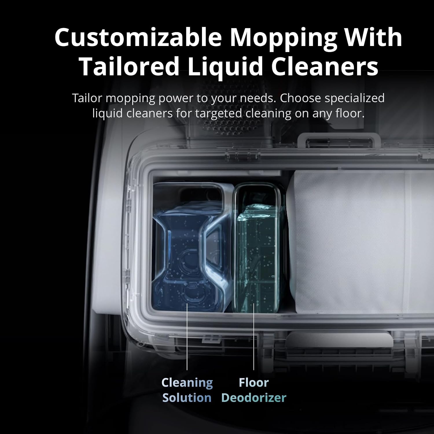 DJI ROMO P Robot Vacuum Cleaner and Mop With Transparent Design, 25,000 Pa Suction, Drone-Level Sensing, Dual Robotic Arms, 200-Day Maintenance-Free Operation, Customizable Mopping Solutions