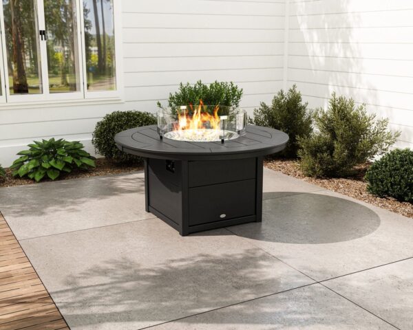 POLYWOOD 48″ Round Fire Pit Table