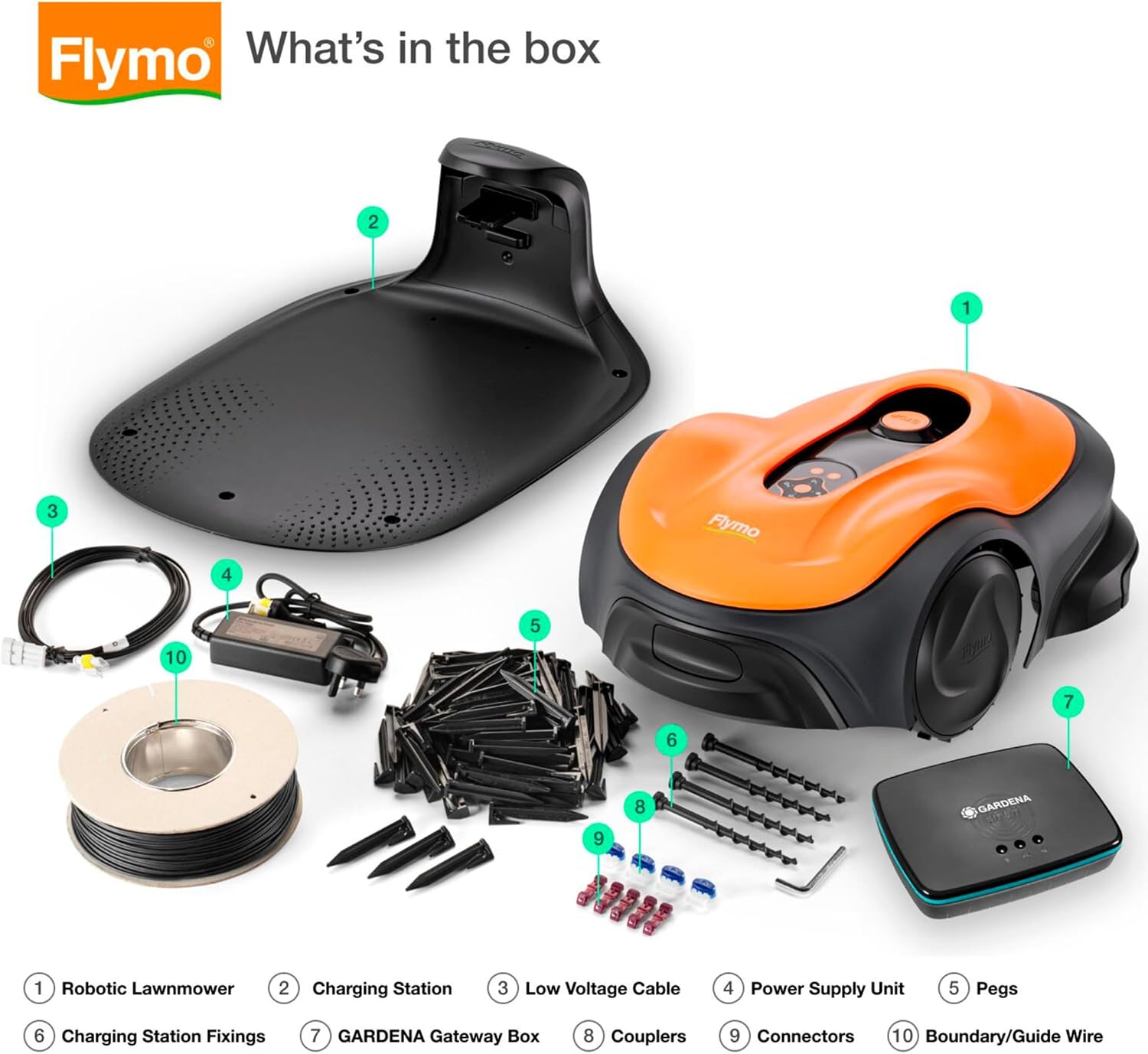 Flymo UltraLife 1500 Robotic Lawnmower – Automated Cutting, Cut-To-Edge Precision,Dual-Cutting, Smart Technology, Wireless Connectivity, Lush Green Lawn Finish, Perfect for medium to large sized lawns