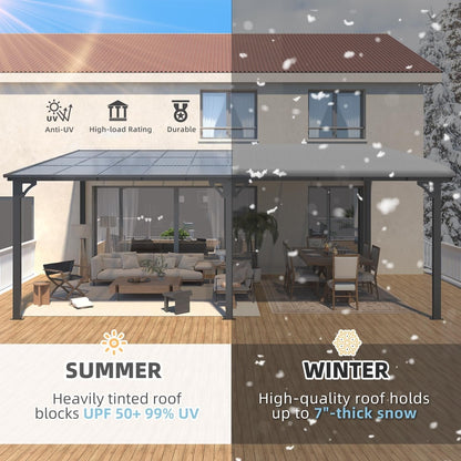 Aecojoy 20’x12′ Wall Mounted Gazebos Pergola