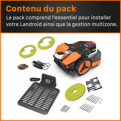 WORX Landroid Vision M600 Robotic Lawnmower WR206E.1 for Gardens up to 600 m² - Intelligent Robotic Lawnmower without Boundary Cable - WiFi & Bluetooth - Active Obstacle Avoidance with AI Technology -