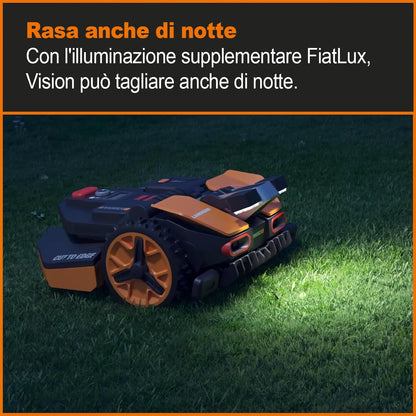WORX Landroid Vision M600 Robotic Lawnmower WR206E.1 for Gardens up to 600 m² - Intelligent Robotic Lawnmower without Boundary Cable - WiFi & Bluetooth - Active Obstacle Avoidance with AI Technology -