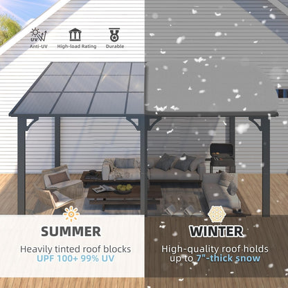 Aecojoy 14×12 ft Aluminum Pergola with Canopy