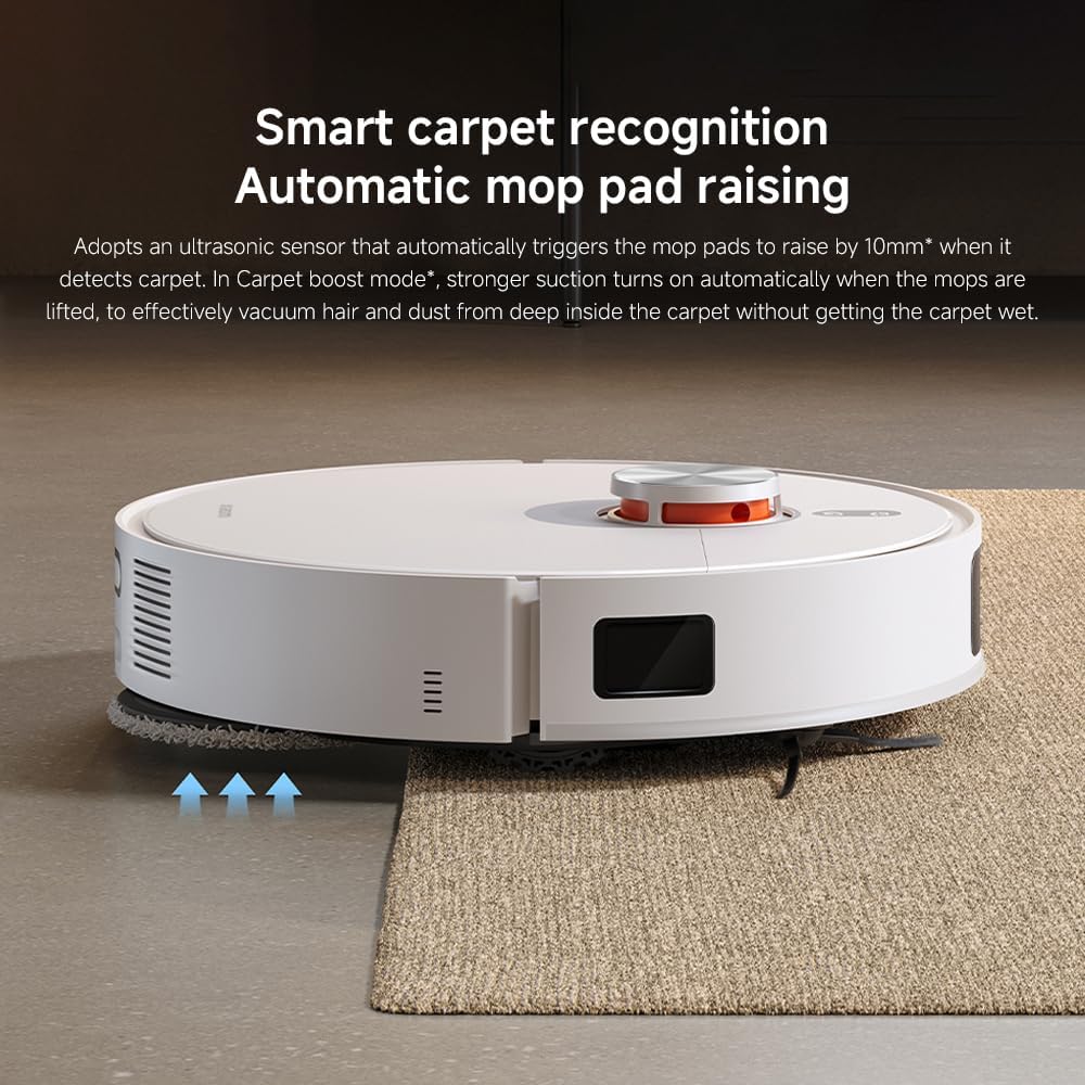 XIAOMI Robot Vacuum X20 Pro – Smart 2-in-1 Vacuum & Mop with Auto-Empty Dock, AI Obstacle Avoidance, 8000Pa Suction, LDS Laser Navigation, App & Voice Control, UK Version – White