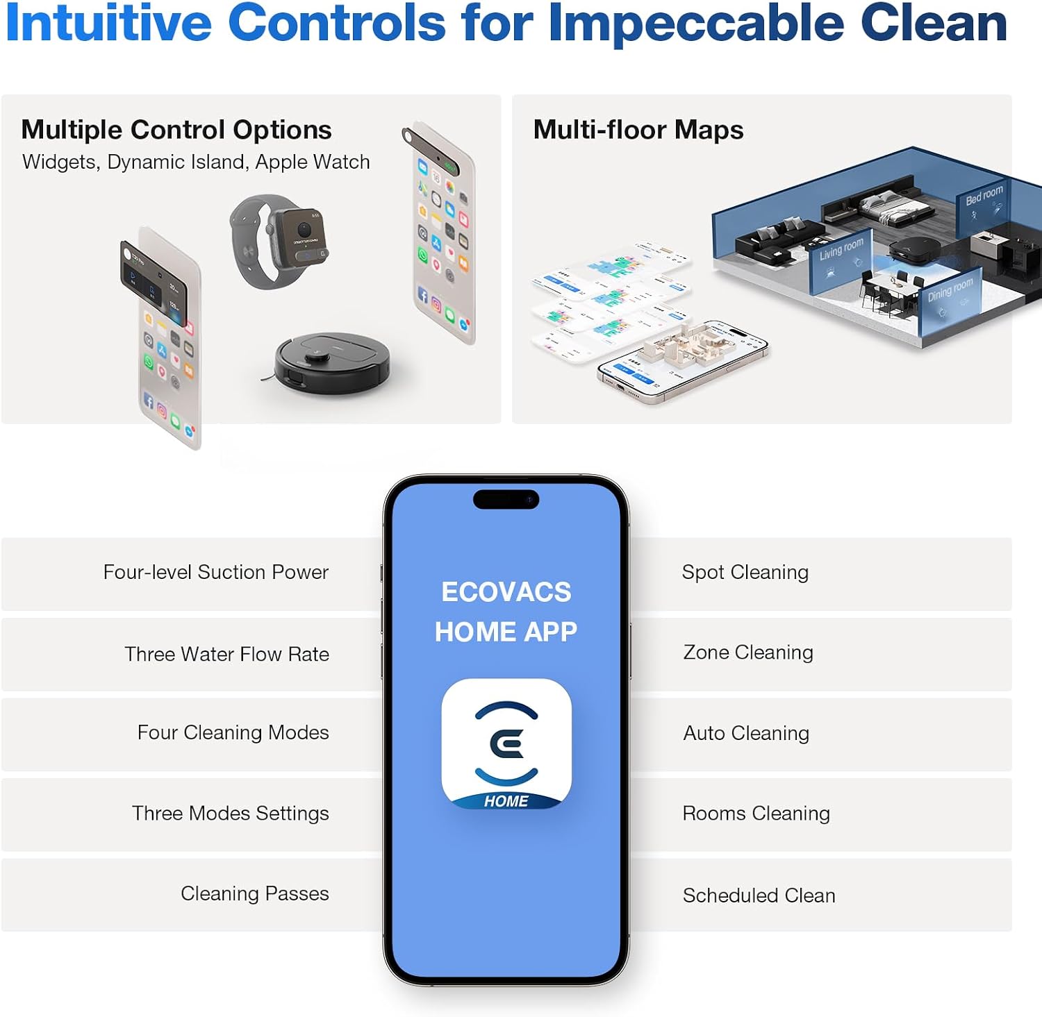 ECOVACS DEEBOT N30 Pro Omni Robot Vacuum and Mop, 2024 New Launch, 10000Pa Suction, TruEdge Adaptive Edge Mopping, ZeroTangle 2.0 Technology, Hot Air-Drying, Self-Emptying, Auto-Lift Mopping