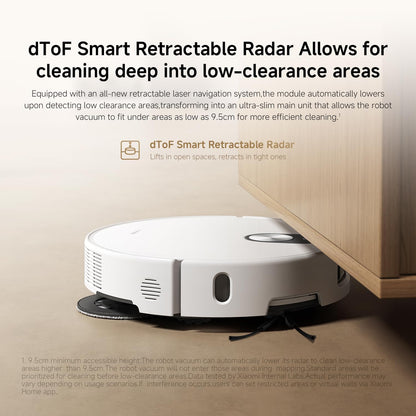XIAOMI 5 Robot Vacumm Cleaner with Mop, 20000 Pa, Lifting dToF Navigation