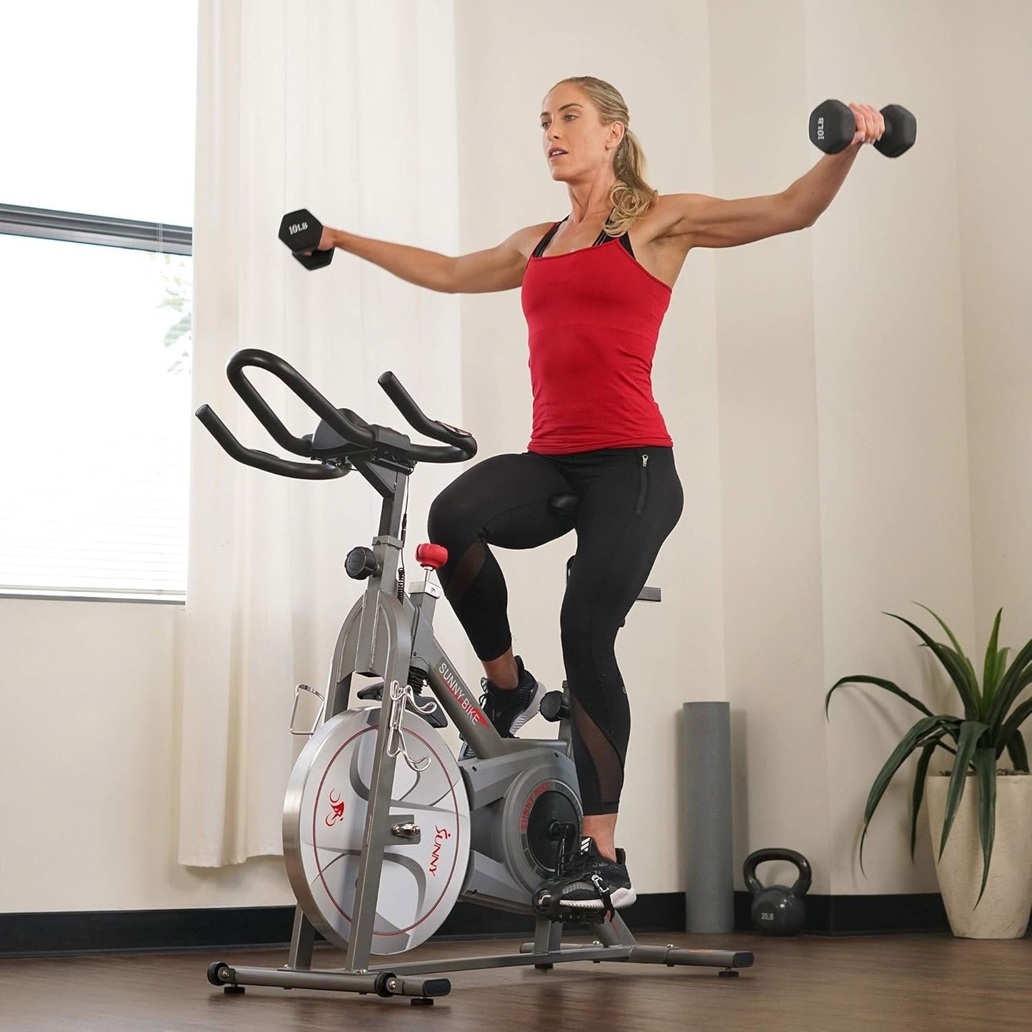 Sunny Health & Fitness Synergy Pro Magnetic Indoor Cycling Bike
