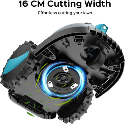 Robot Lawnmower without Boundary, Vision Navigation, 150 Obstacle Dectection,Adjustable Cutting Height,Magnetic Wires,Robotic Lawnmower