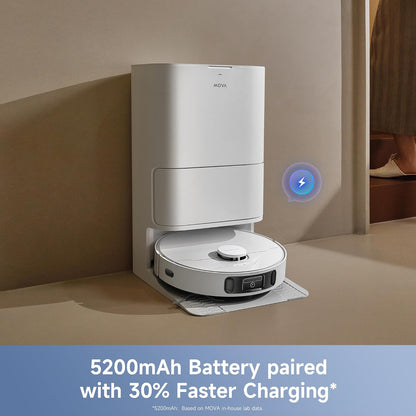 MOVA E40 Ultra Robot Vacuum and Mop, 19000Pa Suction & Anti-Tangle Brushes