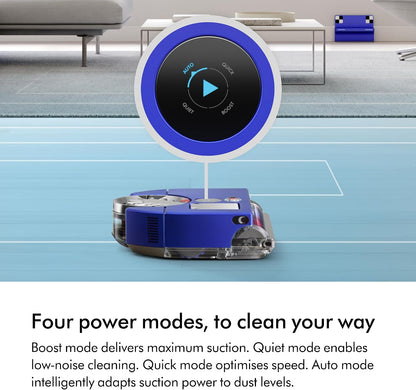 Dyson 360 Vis Nav™ robot vacuum, full-width brush, designed for all floor types (Blue/Nickel)