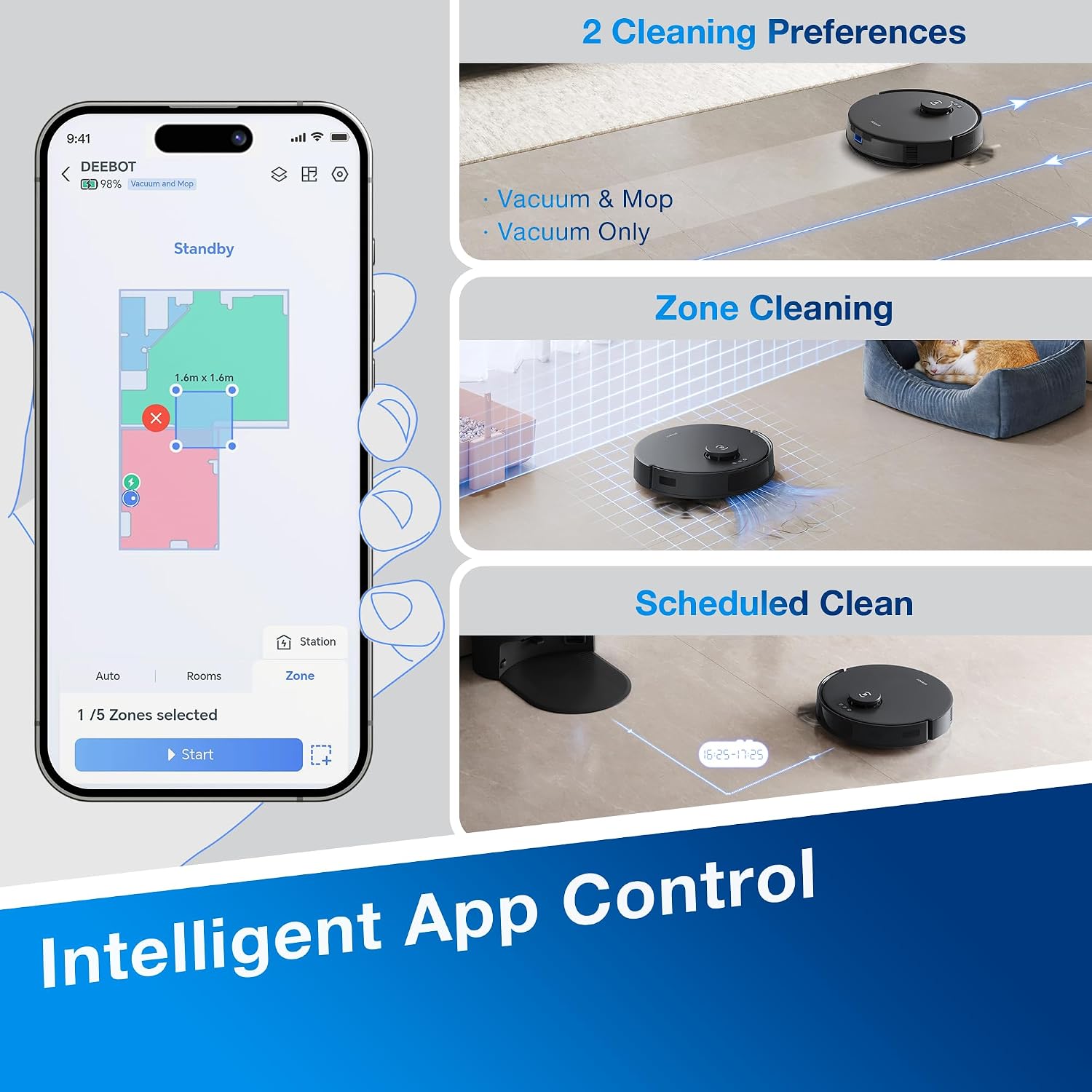 ECOVACS DEEBOT N20 PRO Plus Robot Vacuum and Mop,with Bagless Self Emptying Station, 8000Pa Suction,OZMO Pro 2.0 Vibrating Mopping System, Anti-Tangle Technology,45-Day Capacity,300 Minutes Runtime
