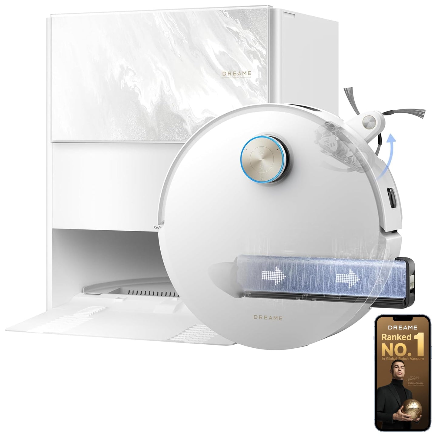 dreame Aqua10 Ultra Roller Complete Robot Vacuum with AquaRoll Mop