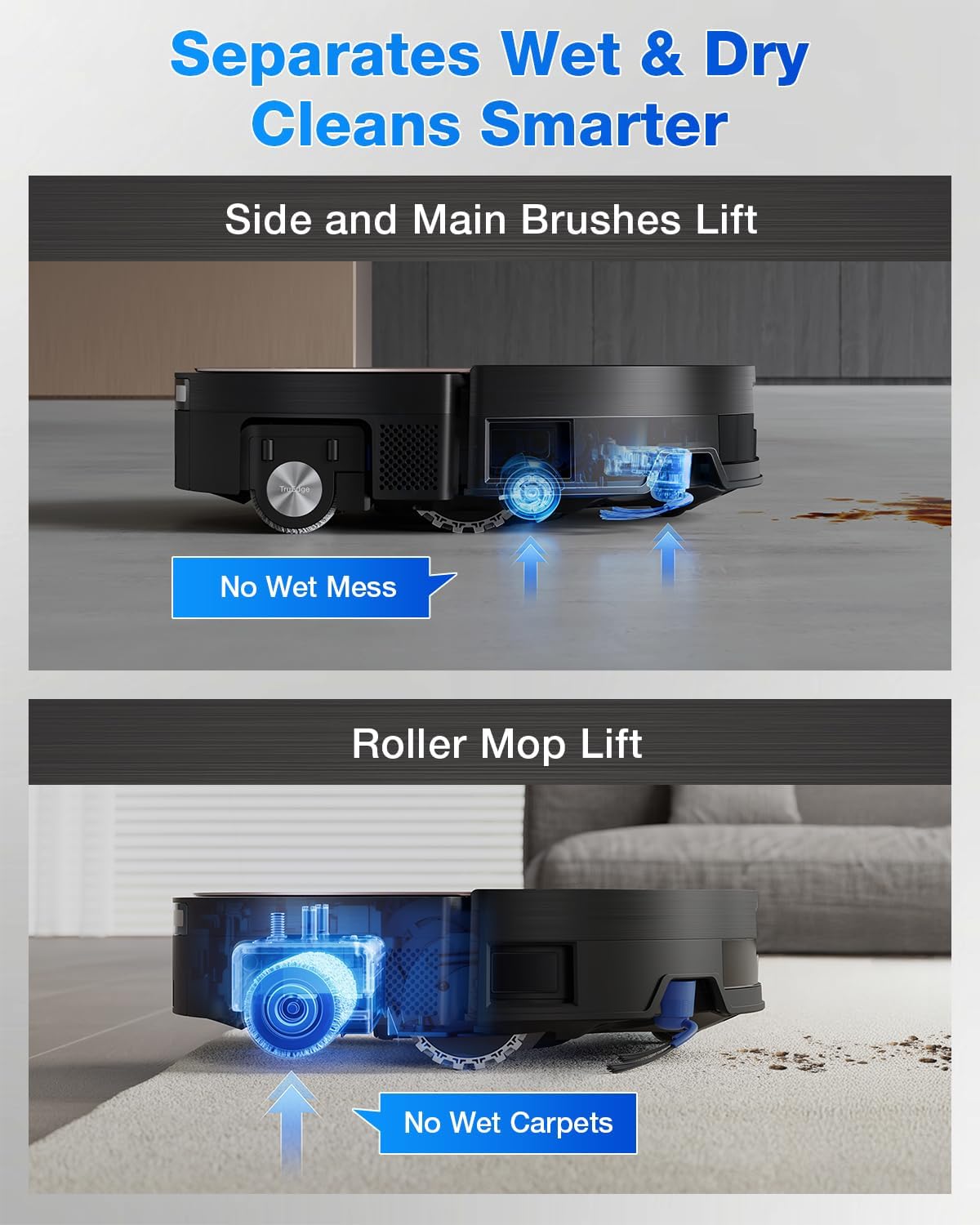 ECOVACS DEEBOT X11 OmniCyclone Robot Vacuum Cleaner with Mop, PowerBoost Charging, OZMO Roller 2.0 Instant Self-Washing Mop, 19,500Pa Suction, Bagless OmniCyclone Station, AIVI 3D Smart Navigation