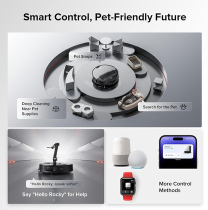 roborock Saros Z70 Robot Vacuum and Mop, OmniGrip Mechanical Arm, AI-Powered, 22,000Pa, 3.14'' Ultra Slim, FlexiArm Riser Technology, AdaptiLift Chassis, Obstacle Avoidance, Multifunctional Dock 4.0