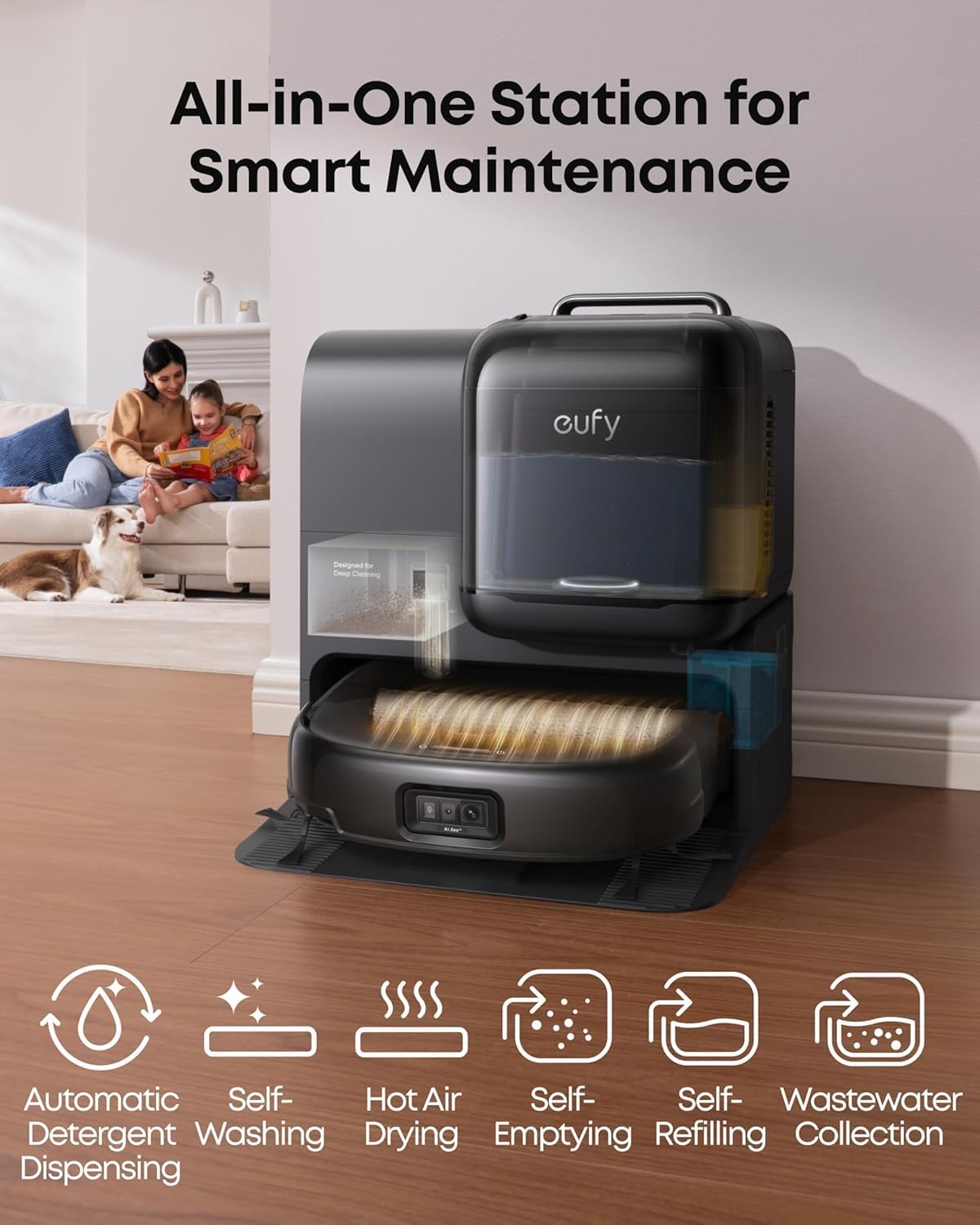 eufy E28 Omni,Robot Vacuum Cleaner with Mop, Portable Deep Cleaner