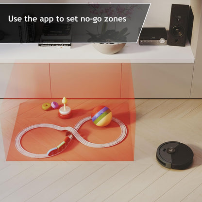 HG4 Robot Vacuum Cleaner, Up to 4000Pa Suction, Laser Navigation, Wi-Fi, Charging Base with Automatic Return, Obstacle Sensor, Customisable Home Map [HG410D]