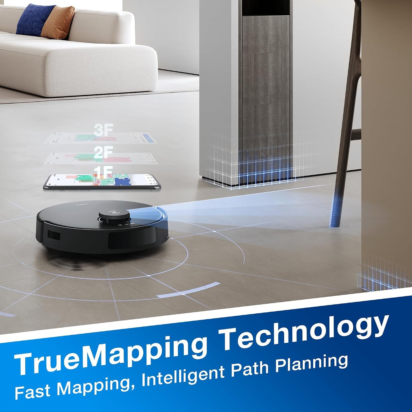 ECOVACS DEEBOT N20 PRO Plus Robot Vacuum and Mop,with Bagless Self Emptying Station, 8000Pa Suction,OZMO Pro 2.0 Vibrating Mopping System, Anti-Tangle Technology,45-Day Capacity,300 Minutes Runtime