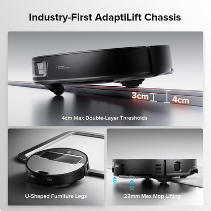 roborock Saros Z70 Robot Vacuum and Mop, OmniGrip Mechanical Arm, AI-Powered, 22,000Pa, 3.14'' Ultra Slim, FlexiArm Riser Technology, AdaptiLift Chassis, Obstacle Avoidance, Multifunctional Dock 4.0